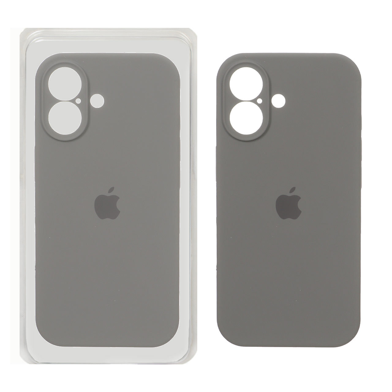 قاب سیلیکونی پاک کنی محافظ لنزدار اورجینال Apple iPhone 17 - خاکستری (پک اصلی)